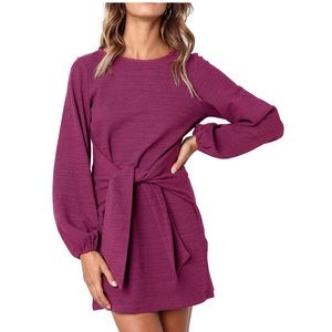 Amazon brand tie front long sleeve dress